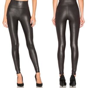 Black Faux Leather Leggings from Spanx. Perfect condition size small